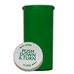 60 Dram Green Pill Bottle and Pharmacy Vial PCR60NG | Thornton