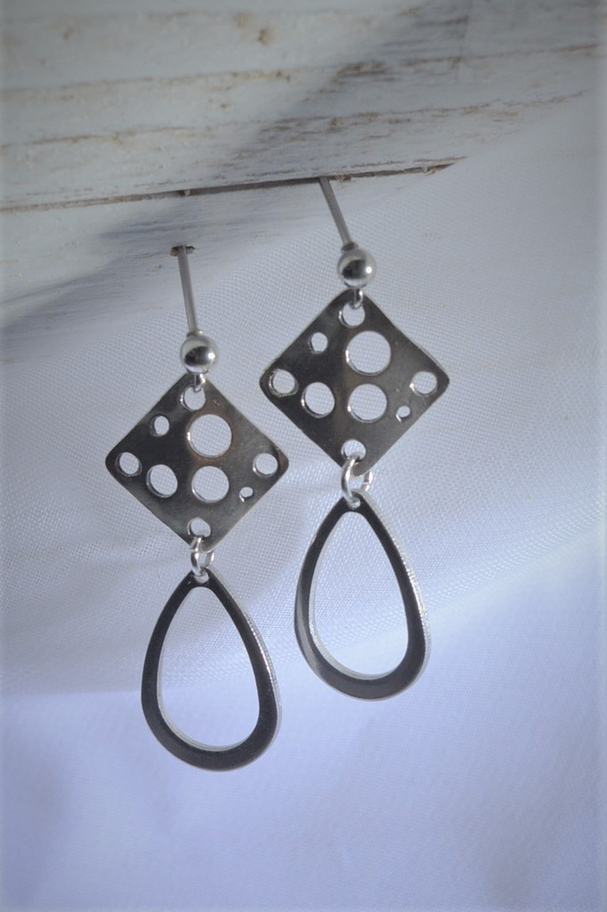 Triangle tear drop earrings