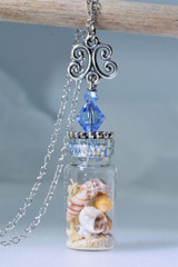 light sapphire seashell necklace