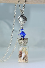 Seashell bottle necklace