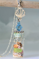 Aquamarine Seashell Necklace