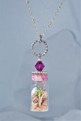 Fuchsia necklace
bottle necklace
seashell bottle necklace