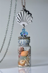 Aquamarine necklace
seashells in bottle necklace
Aquamarine crystal