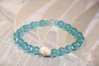 blue bead bracelet with charm
Turquoise bracelet
white shell bracelet
Hawaii shell bracelet
aqua shell bracelet at Bottled Ocean Treasures
aqua bracelet with white shell
Stainless steel bracelet with starfish
