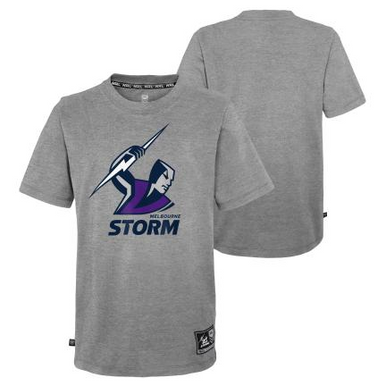 Melbourne Storm Mens Grey Logo Tee