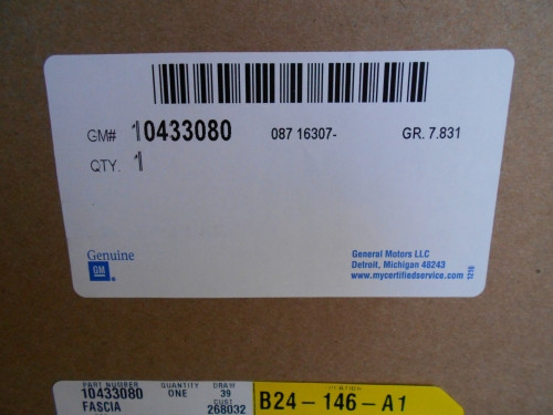 97-04 C5 Corvette Front Bumper Cover NEW GM OEM 10433080