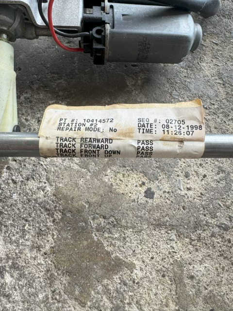 1997-2004 C5 Corvette Passenger Power Seat Track