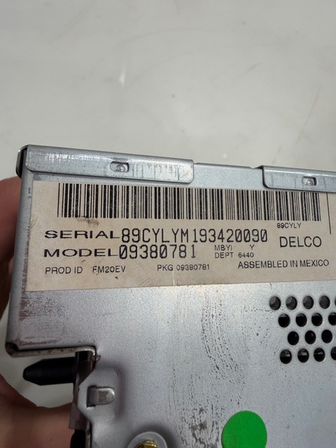 2000-2004 C5 Corvette AM/FM & CD Radio Player