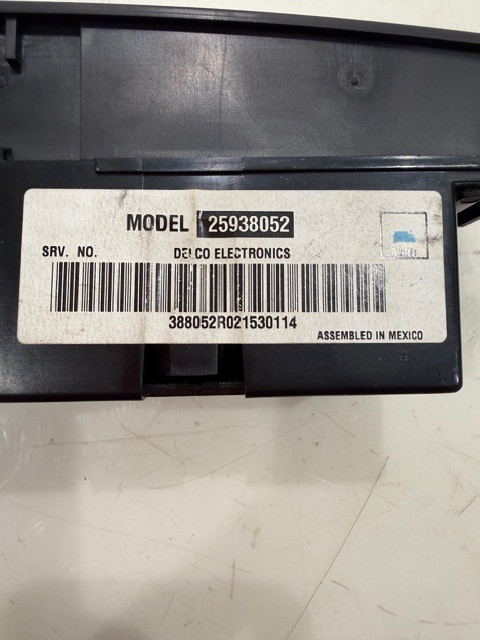 C6 Corvette - C6 Corvette Used Parts - C6 HVAC - C6 HVAC Controls