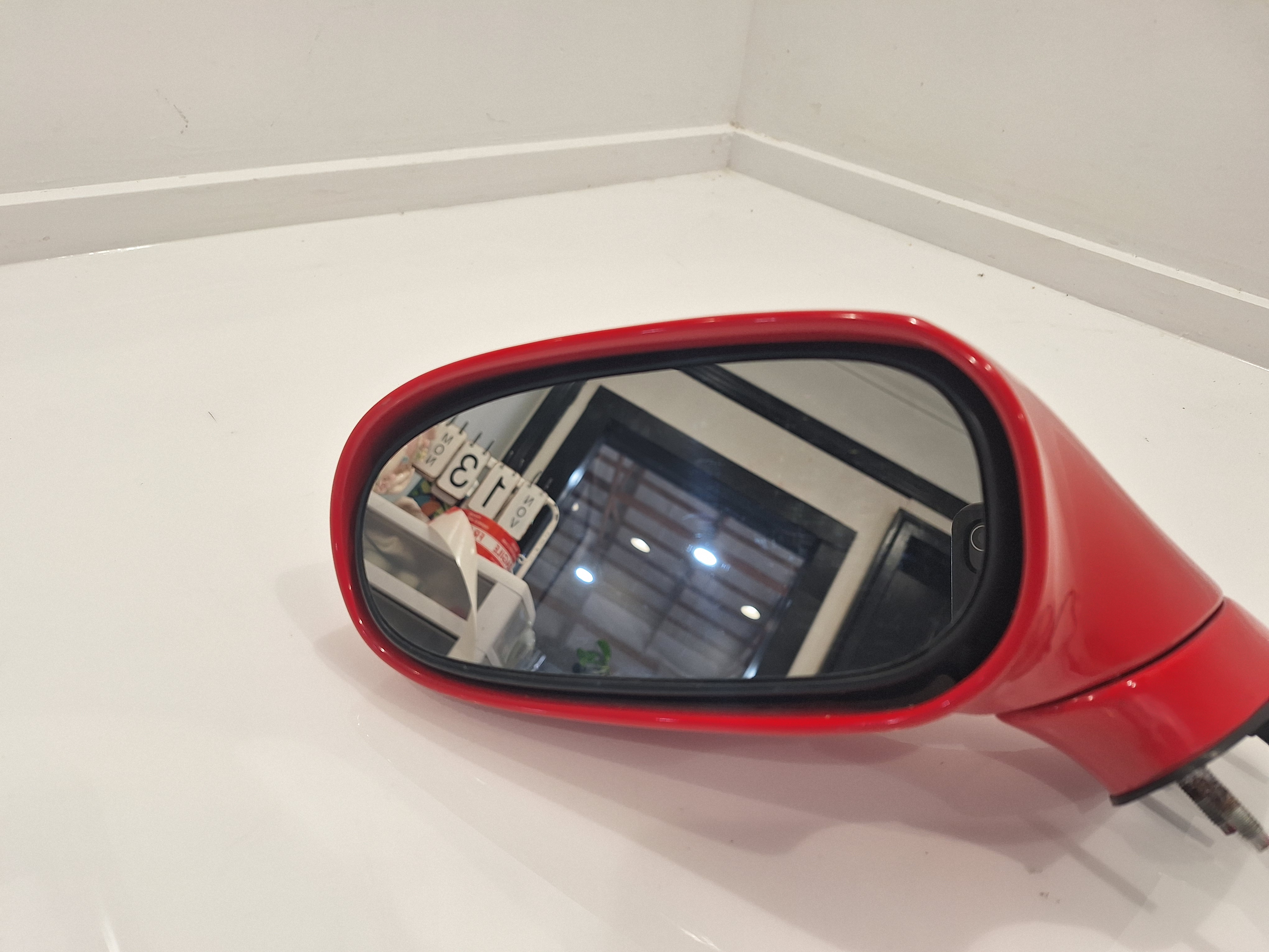 AMENG Left Side Mirror Glass For Chevrolet Corvette 1997-2004 & SSR 2003-2006 – Gray, Convex, Power – Self-Adhesive