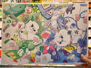 GAMER CATS PRINT BY KIERA WON