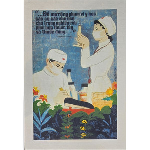 VIETNAMESE PROPAGANDA PRINT 45 TO PROMOTE MEDICAL SCIENCE YOU MUST PAY ATTENTION TO THE COMBINATION BETWEEN WESTERN AND ORIENTAL MEDICINE VIETNAMESE PROPAGANDA PRINT 45 TO PROMOTE MEDICAL SCIENCE YOU MUST PAY ATTENTION TO THE COMBINATION BETWEEN WESTERN AND ORIENTAL MEDICINE