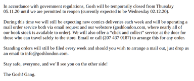 The Gosh! Authority 11.11.20