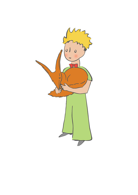 LITTLE PRINCE WITH FOX CARD