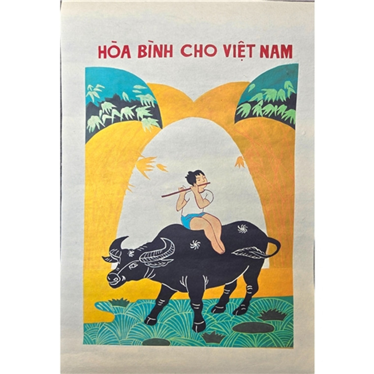 VIETNAMESE PROPAGANDA PRINT 30 PEACE FOR VIETNAM