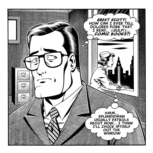 SPLENDIDMAN PRINT SIGNED BY ROGER LANGRIDGE