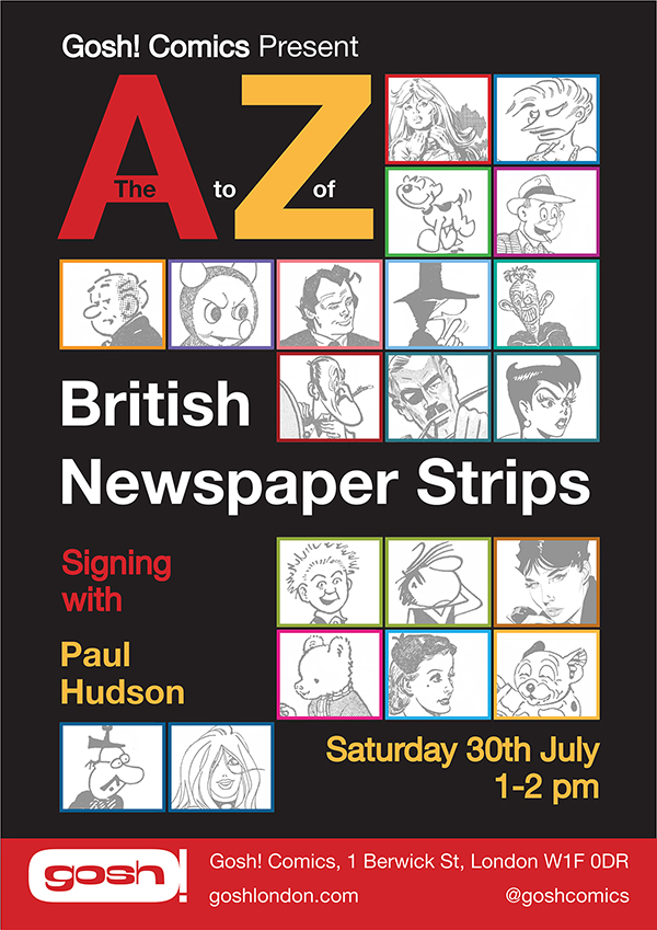 The A to Z of British Newspaper Strips Signing with Paul Hudson Gosh! Comics