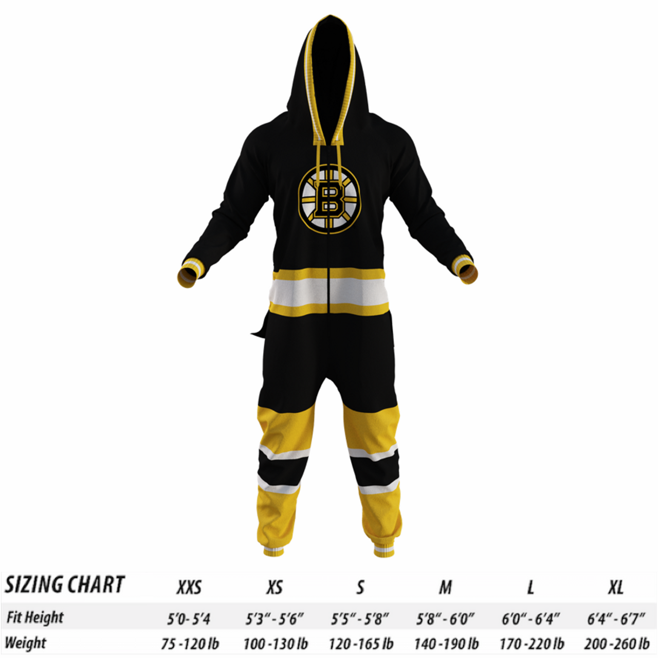 NHL Boston Bruins Concepts Sport Facade Union Pajama Suit - Black