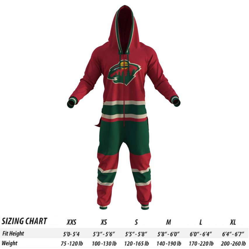 Needles ヒデサルパンツ チェック柄 赤緑 Minnesota Wild NHL Onesie Pajamas
