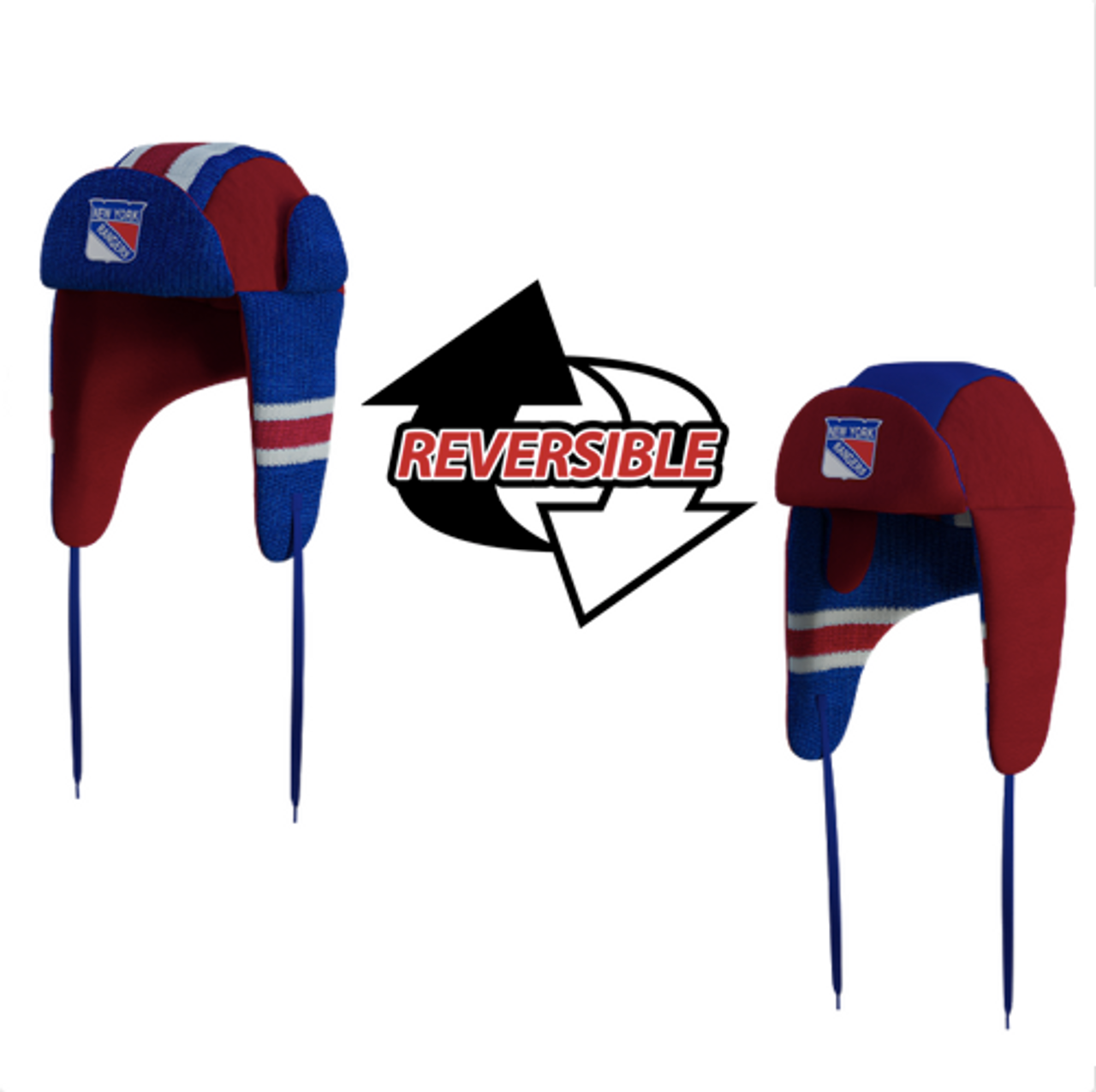 New York Rangers NHL Reversible Trapper - Hockey Sockey USA