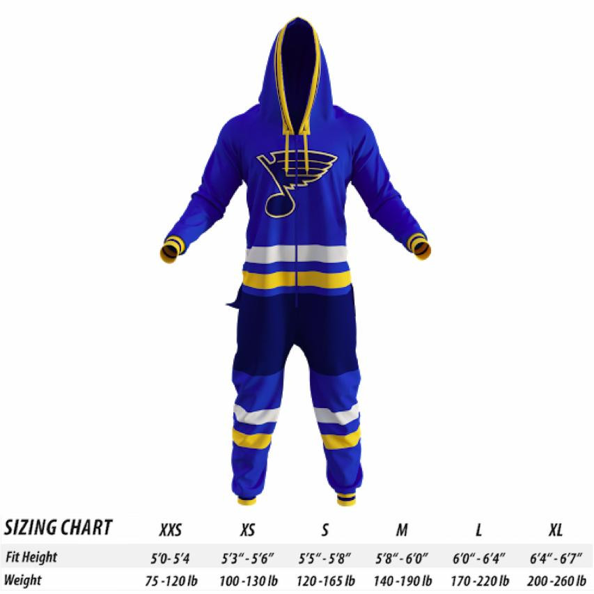 Louis Blues Onesie Adult NHL Onesies for Men Women