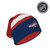 Washington Capitals NHL Floppy Hat, red, white, and blue knit beanie with team logo and stripes design.