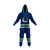 Vancouver Canucks NHL Onesie, blue and green sports hoodie and pants with team logo and design.