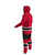 New Jersey Devils NHL Onesie, red and black hockey-themed onesie with white stripes, hooded sweatshirt and matching pants.