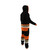 Anaheim Ducks NHL Onesie, black and orange hockey-themed onesie with beige, white, and black stripes, full-body, hooded, casual sports apparel for fans.