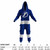 Tampa Bay Lightning NHL Onesie, blue and white hooded sports jumpsuit with team logo, full zip front, and striped cuffs and ankles. Tampa Bay Lightning NHL Onesie, blue and white hooded sports jumpsuit with team logo, full zip front, and striped cuffs and ankles.