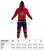 Florida Panthers 2015 Logo NHL Onesie, red, blue, and yellow baby onesie with team logo and stripe details.