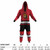 Ottawa Senators NHL Onesie, red and black hockey-themed adult onesie with team logo, hood, and striped design.