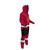 Ottawa Senators NHL Onesie, red and black sports hoodie and pants with team logo and stripes.