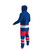 Columbus Blue Jackets NHL Onesie, a full-body sports team-themed adult onesie with a blue, red, and white color scheme, featuring the team colors and logo for NHL fans.