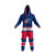 Columbus Blue Jackets NHL Onesie, vibrant blue, red, white, and navy onesie with team logo, hood, full-zip front, and matching pants.