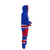 New York Rangers NHL Onesie, blue and red sports hoodie with team logo and stripes, full-length pajama with hood for adults.
