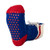 New York Rangers NHL Slipper Skates, knitted slipper skates designed to resemble hockey skates with the team's colors and logo.