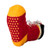 Calgary Flames NHL Slipper Skates, red and yellow knitted slipper with a hockey skate design and laces.