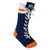 Edmonton Oilers NHL Slipper Skates, novelty sock resembling a hockey skate with fan team colors and logo.