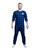 Hockey Sockey Inc Toronto Maple Leafs Union Suit, a man wearing a blue and black plaid hockey-themed onesie with the Toronto Maple Leafs logo on the chest, full-body sleepwear for fans.