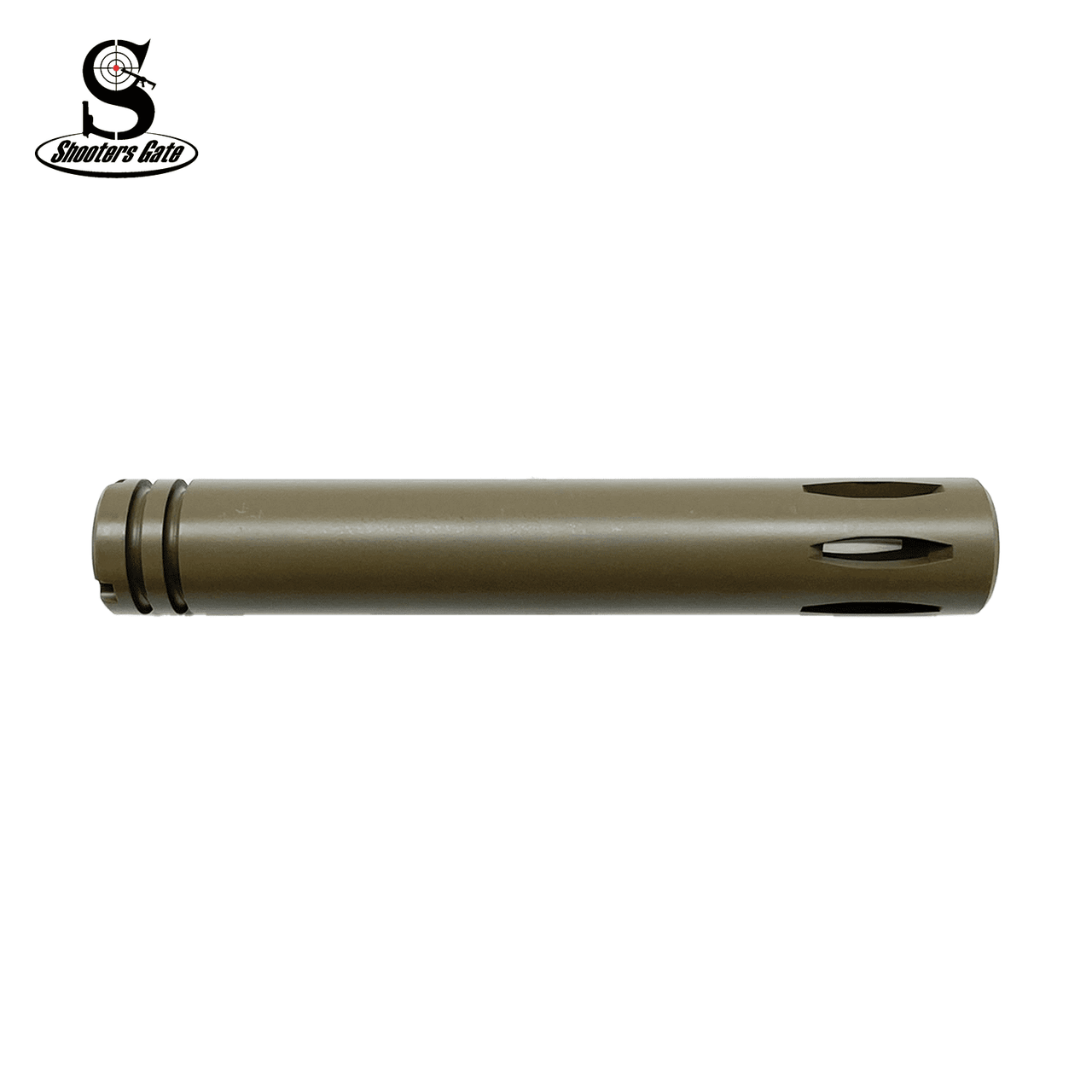 AK-47 14X1MM Left Hand Barrel Extender with Ports, FDE | ShootersGate