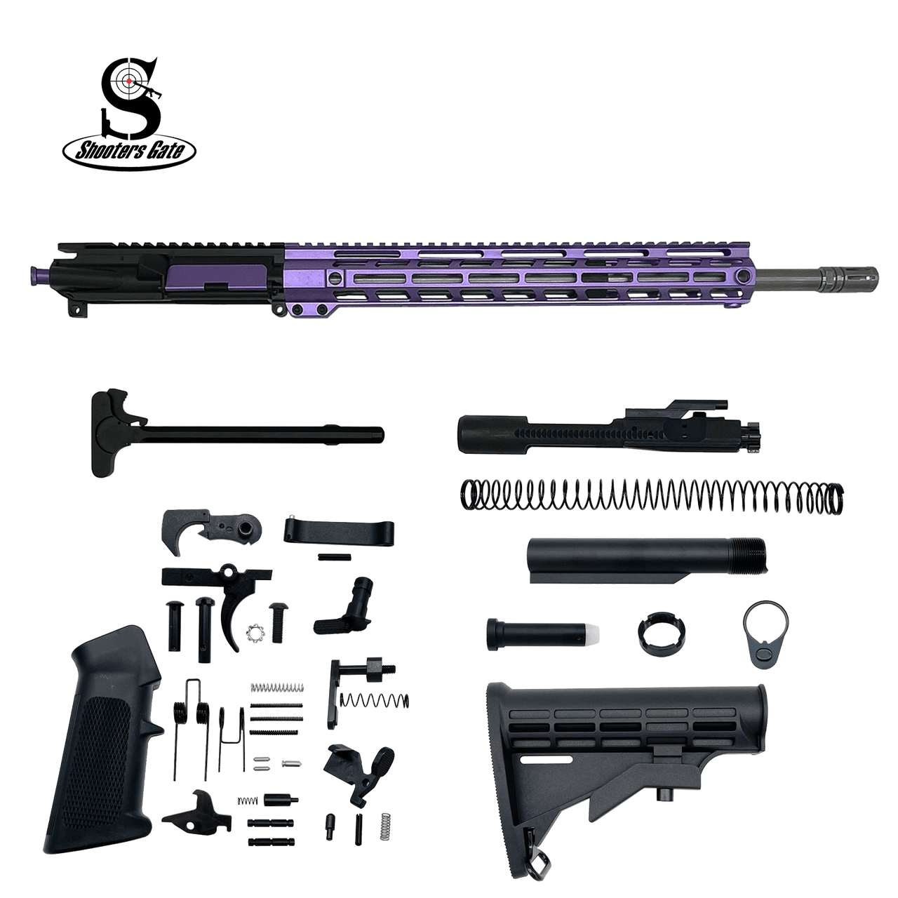 arセット AR-15 .223 Wylde 18″ Rifle Upper – Purple, SS Barrel | ShootersGate