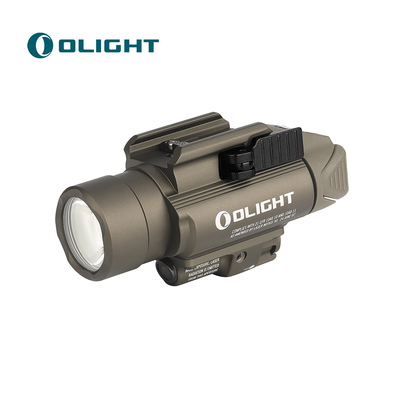 Olight Baldr Pro FDE Tan - High-Lumen Tactical Light with Green Laser