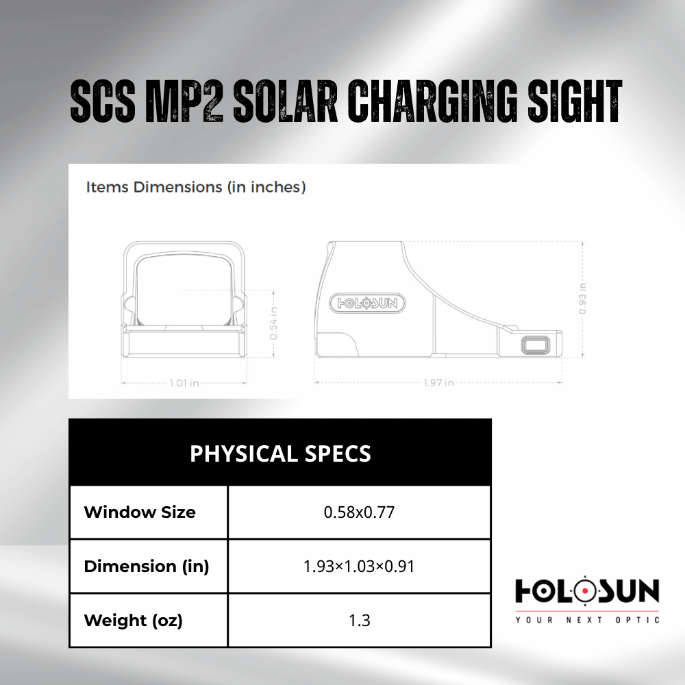 SCS MP2 Solar Charging Sight – Innovative Sight for Enhanced Accuracy