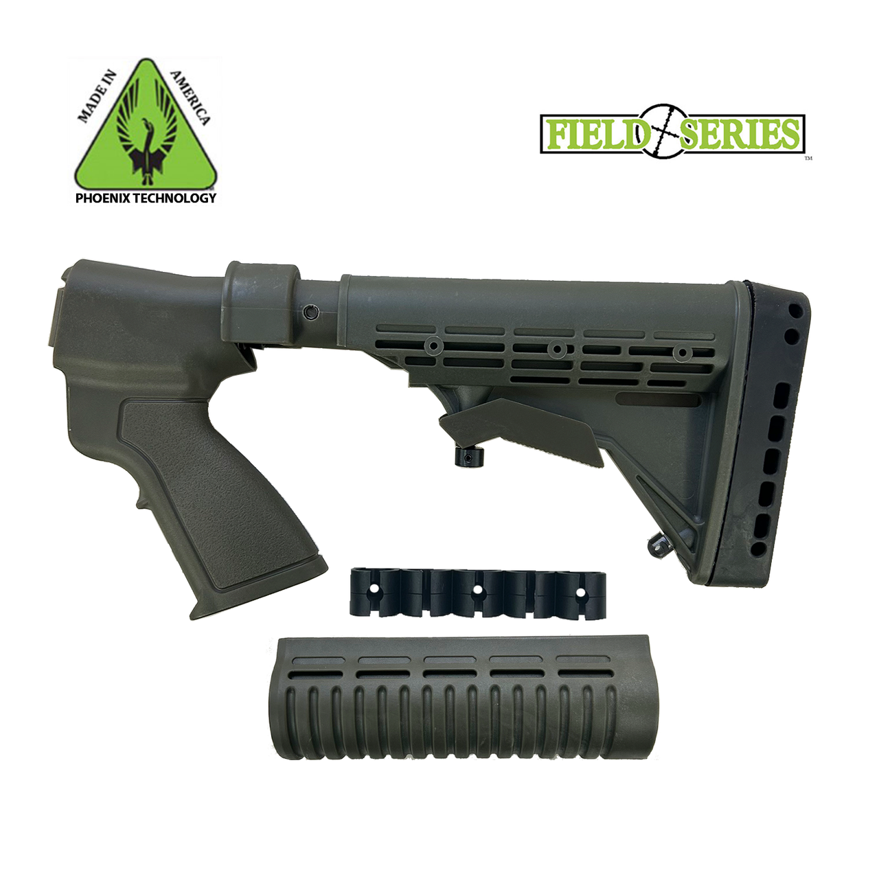 Phoenix Field Series Pistol Grip Tactical Buttstock for Remington