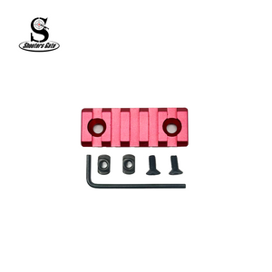 5 Slot Aluminum Picatinny Rail Section for M-LOK, RED 5 Slot Aluminum Picatinny Rail Section for M-LOK, RED
