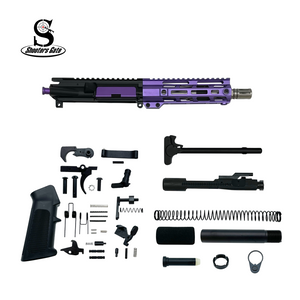 AR-15 .223 Wylde 7.5" Pistol Upper Complete Build Kits (Assembled S.S Barrel Upper) - color: Purple, hand-guard: AR-15 .223 Wylde 7.5" Pistol Upper Complete Build Kits (Assembled S.S Barrel Upper) - color: Purple, hand-guard: