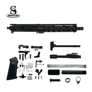 AR-15 5.56 Nato 10.5″ Pistol Upper Complete Build Kits (Assembled Black Barrel Upper) – Black