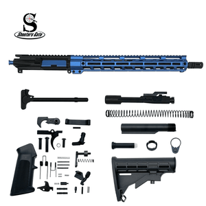 AR-15 5.56 Nato 16″ Rifle Upper Complete Build Kits (Assembled Black Barrel Upper) – Blue