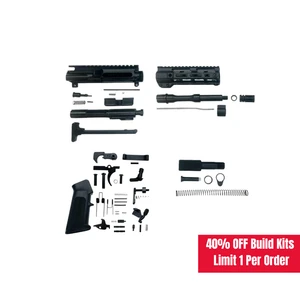 AR-15 5.56 Nato 7.5" Pistol Build Kit (Unassembled) - Black